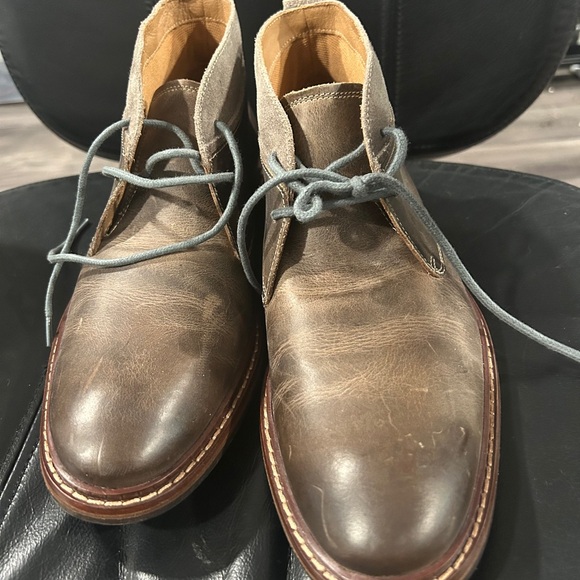 Cole Haan Men's Brown Leather Chukka Boots with Tan Collar - Picture 2 of 15